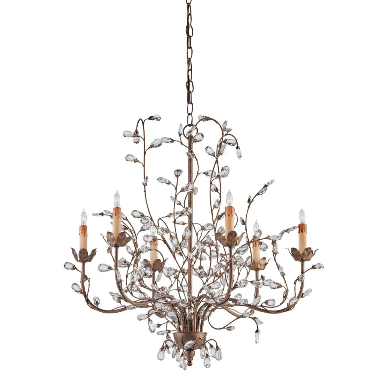 Currey & Co. Crystal Bud Chandelier